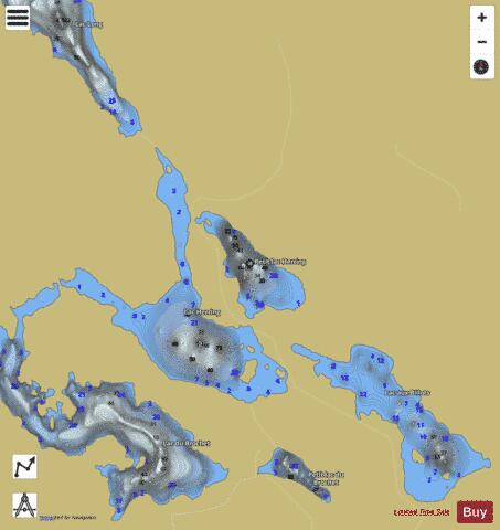 Herring  Petit Lac depth contour Map - i-Boating App