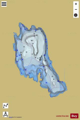 Huit Mille, Lac depth contour Map - i-Boating App