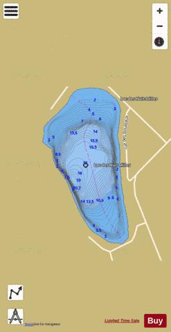 Huit Milles, Lac des depth contour Map - i-Boating App