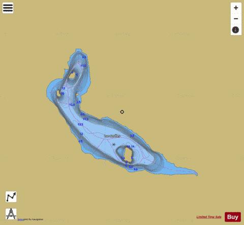 Iles, Lac des depth contour Map - i-Boating App