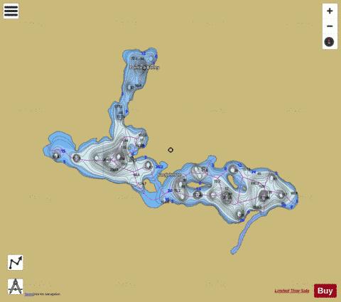 Johnson, Lac depth contour Map - i-Boating App