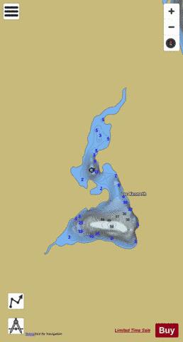 Kenneth  Lac depth contour Map - i-Boating App