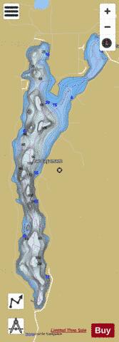 Lac Cayamant depth contour Map - i-Boating App