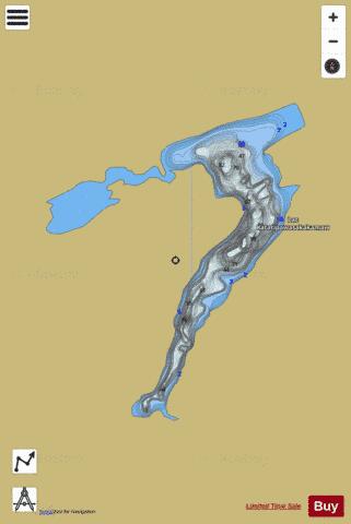 Lac Cladonia depth contour Map - i-Boating App