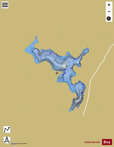Lac No 96686 depth contour Map - i-Boating App