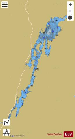 Lac Senneterre depth contour Map - i-Boating App