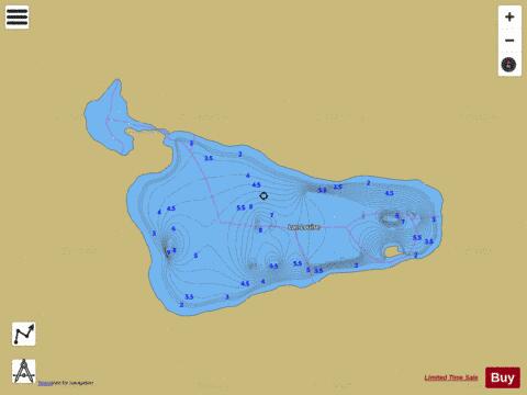 Louise, Lac depth contour Map - i-Boating App