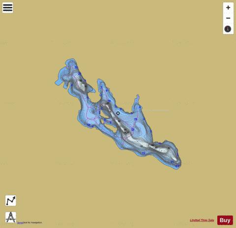 Makatewinikak, Lac depth contour Map - i-Boating App