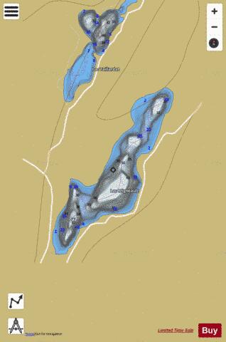 Migneault, Lac depth contour Map - i-Boating App