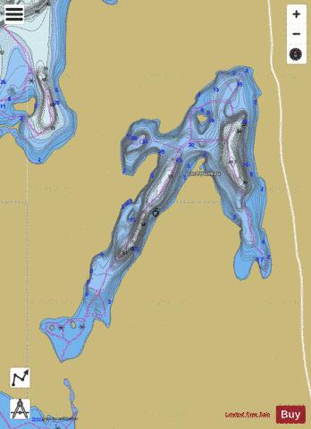 Nouveau, Lac depth contour Map - i-Boating App