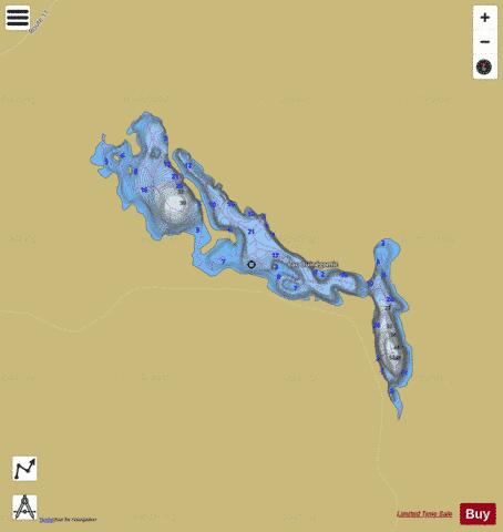 Ouinegomic, Lac depth contour Map - i-Boating App