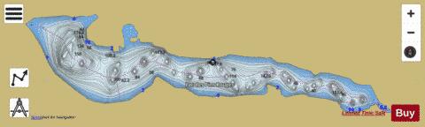 Pins Rouges, Lac des depth contour Map - i-Boating App