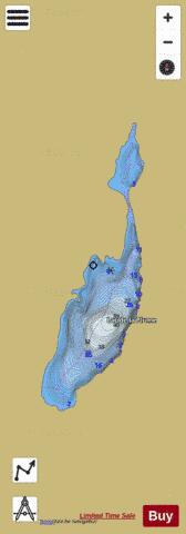 Plume, Lac de la depth contour Map - i-Boating App