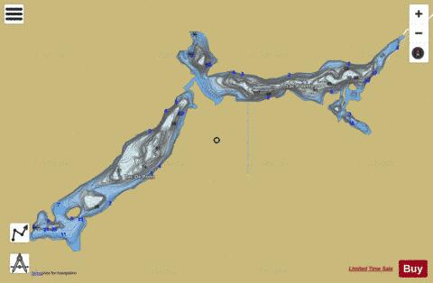 Lac De Pons + Lac De Pons + Polette Lac depth contour Map - i-Boating App
