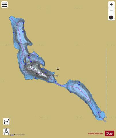 Pradines, Lac depth contour Map - i-Boating App