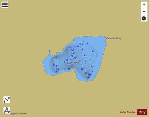 Prele  Lac A La depth contour Map - i-Boating App