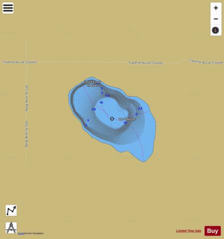 Cloutier, Lac depth contour Map - i-Boating App