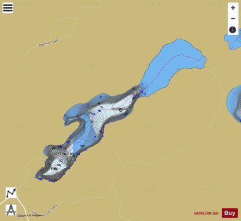 Rats, Lac des depth contour Map - i-Boating App