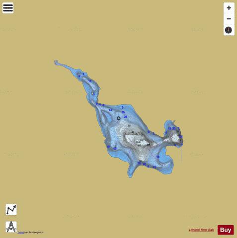 Sauvage, Lac depth contour Map - i-Boating App