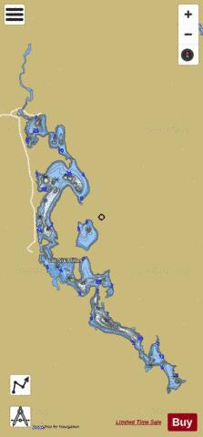 Six Milles, Lac depth contour Map - i-Boating App