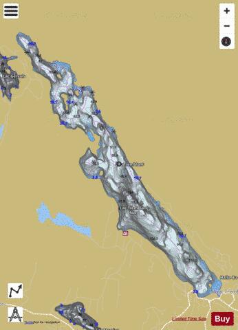 Lac Tremblant depth contour Map - i-Boating App