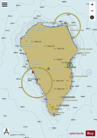 Aproches de la isla de La Palma Marine Chart - Nautical Charts App