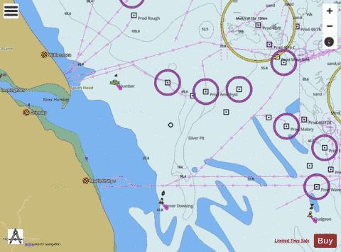 England - East Coast - Approaches to the River Humber Marine Chart - Nautical Charts App