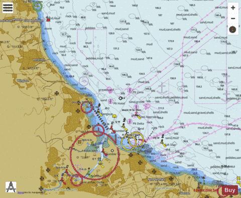 England - East Coast - Approaches to Tees Bay Marine Chart - Nautical Charts App