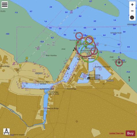 East Coast - River Humber - Grimsby Marine Chart - Nautical Charts App
