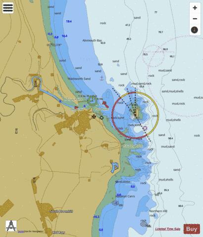 ENC CELL - England - East Coast - Warkworth Harbour Marine Chart - Nautical Charts App