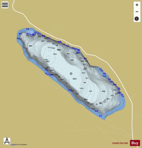 Lake Cwellyn depth contour Map - i-Boating App