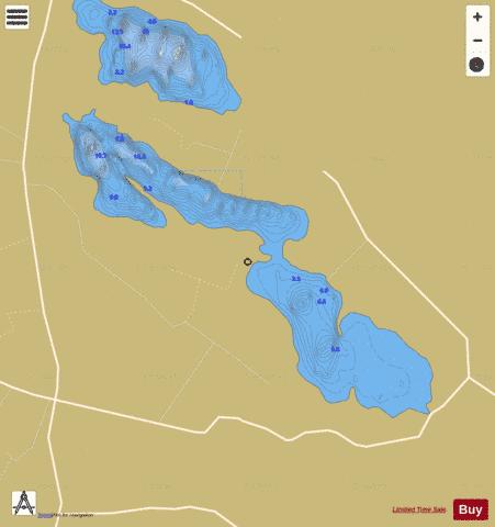 Urlaur Lough depth contour Map - i-Boating App
