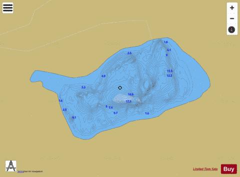 Ballin Lough depth contour Map - i-Boating App