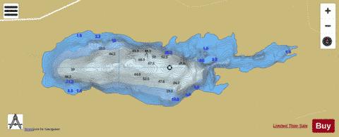 Tawnyard Lough depth contour Map - i-Boating App