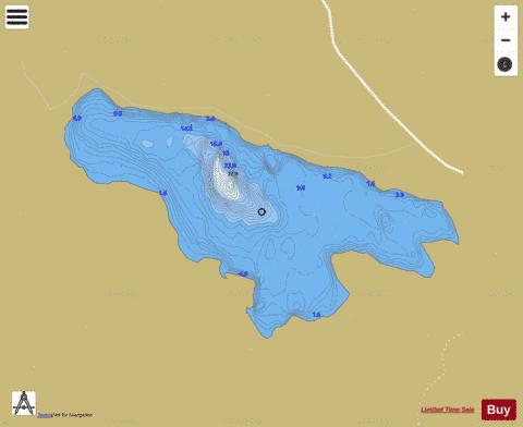 Glencullin Lough depth contour Map - i-Boating App