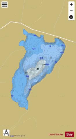 Levally Lough depth contour Map - i-Boating App