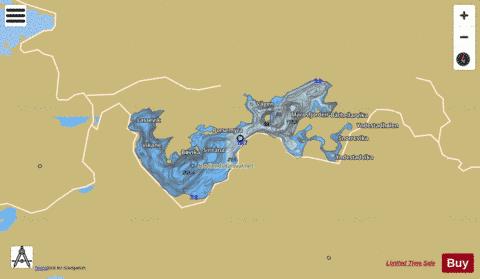 Hovlandsdalsvatnet depth contour Map - i-Boating App