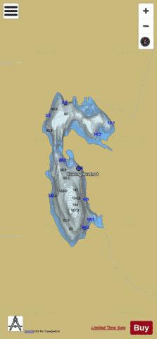 Kvanngrøvatnet depth contour Map - i-Boating App