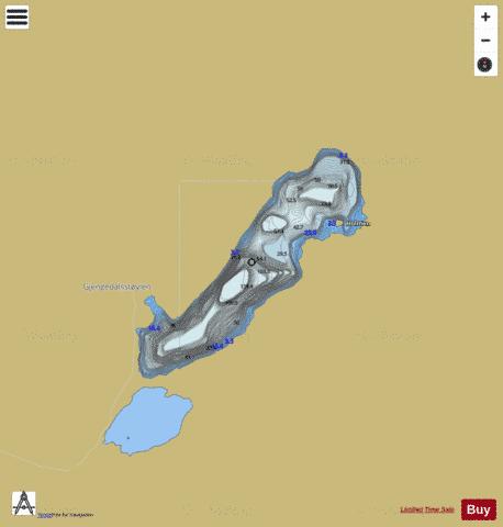 Storevatnet depth contour Map - i-Boating App