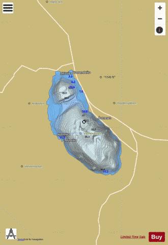 Vatnevatnet depth contour Map - i-Boating App