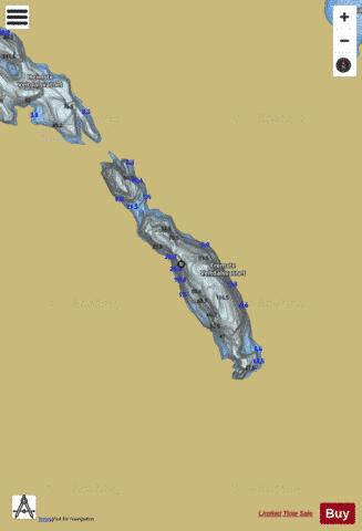 Fremste Veltdalsvatnet depth contour Map - i-Boating App