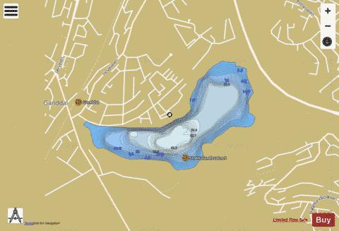 Stokkalandsvatnet depth contour Map - i-Boating App