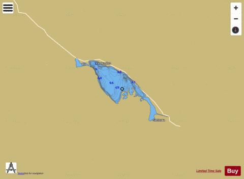 Veslvatnet depth contour Map - i-Boating App