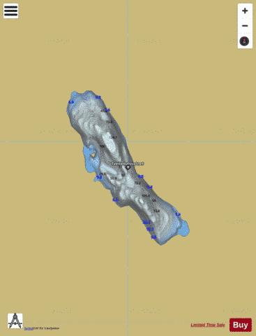 Tveitedalsvatnet depth contour Map - i-Boating App