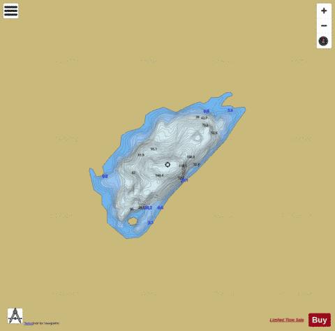 Torevatnet depth contour Map - i-Boating App