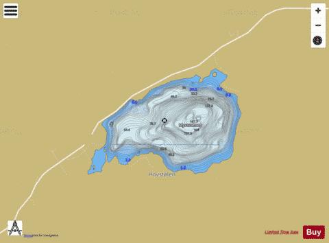 Myravatnet depth contour Map - i-Boating App