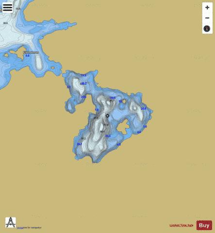Mellomvatnet depth contour Map - i-Boating App