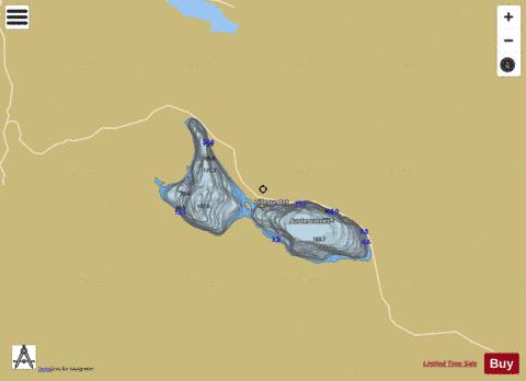 Unkervatnet depth contour Map - i-Boating App