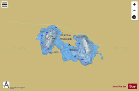 Fjellsjøen depth contour Map - i-Boating App