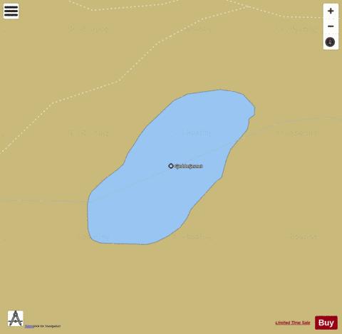 Gjeddetjernet depth contour Map - i-Boating App